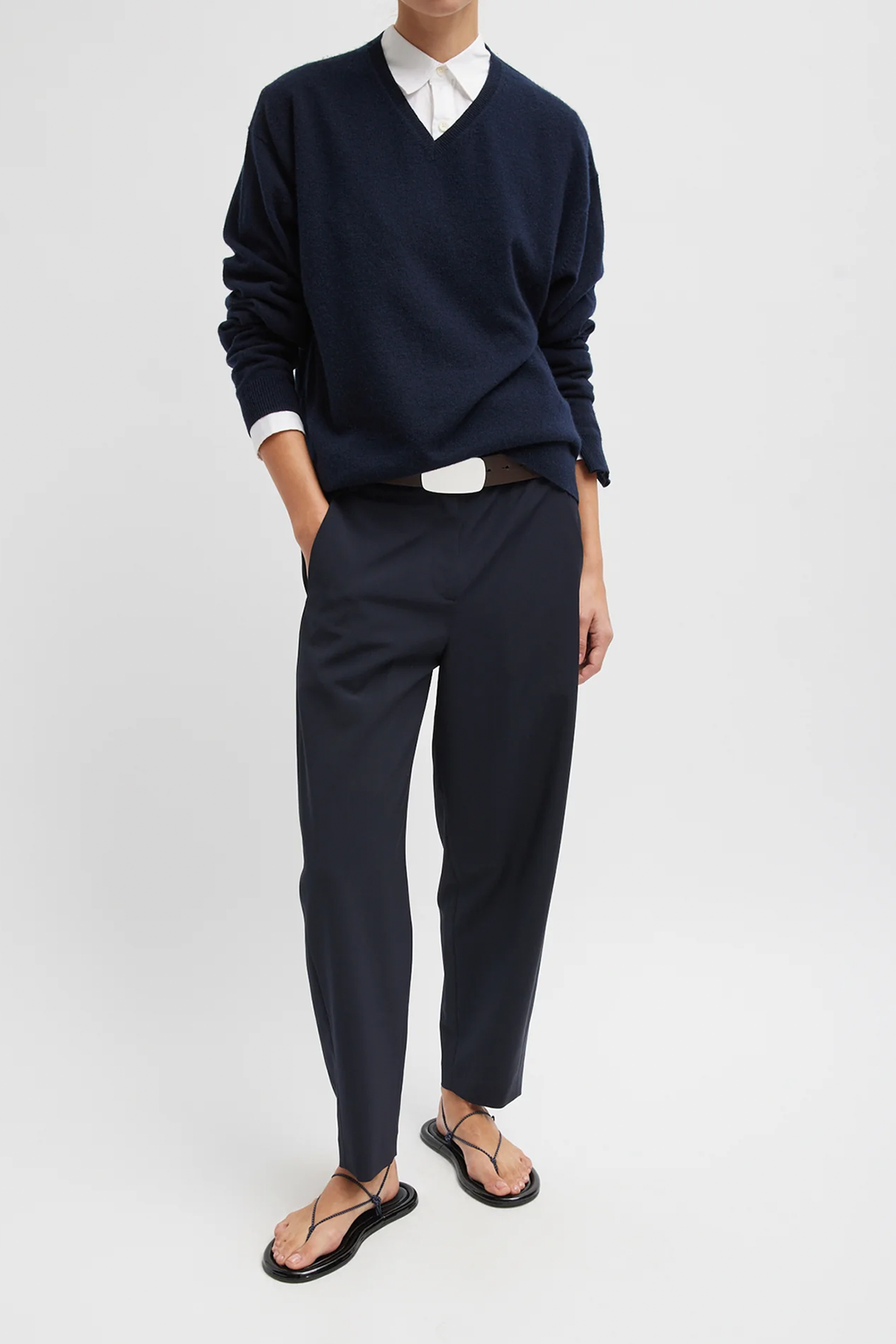 Tibi Tropical Wool Reese Sculpted Trousers