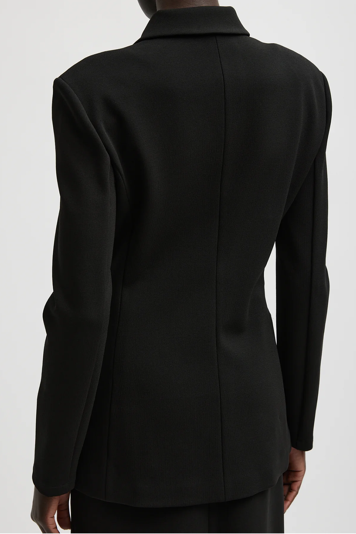 Tibi Wren Crepe Knit Fitted Blazer