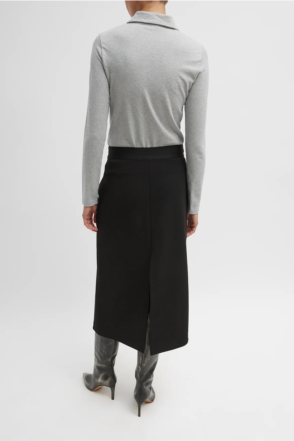 Tibi Wren Crepe Knit Midi Skirt