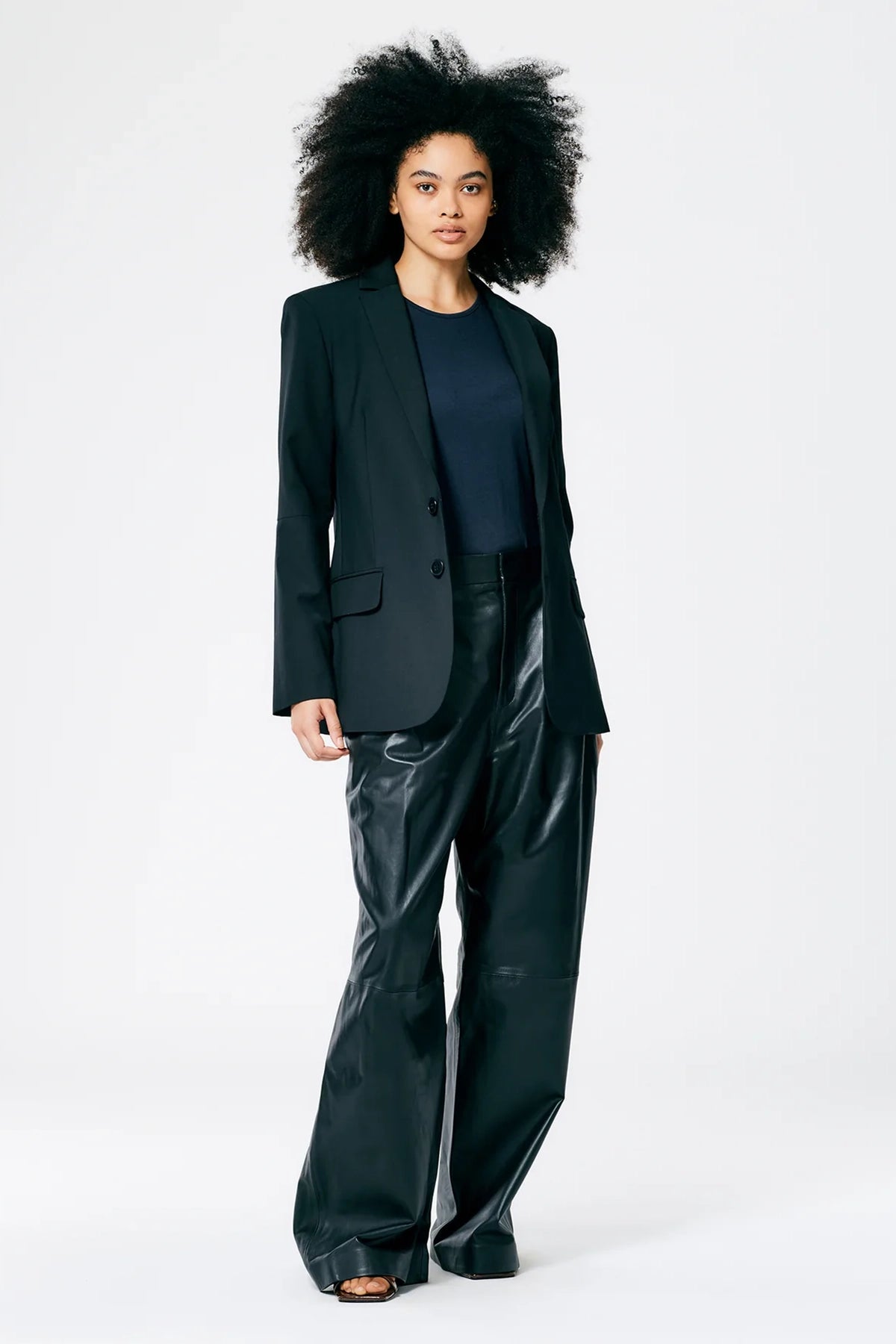 Tibi Tropical Wool Cutout Sleeve Marlon Blazer