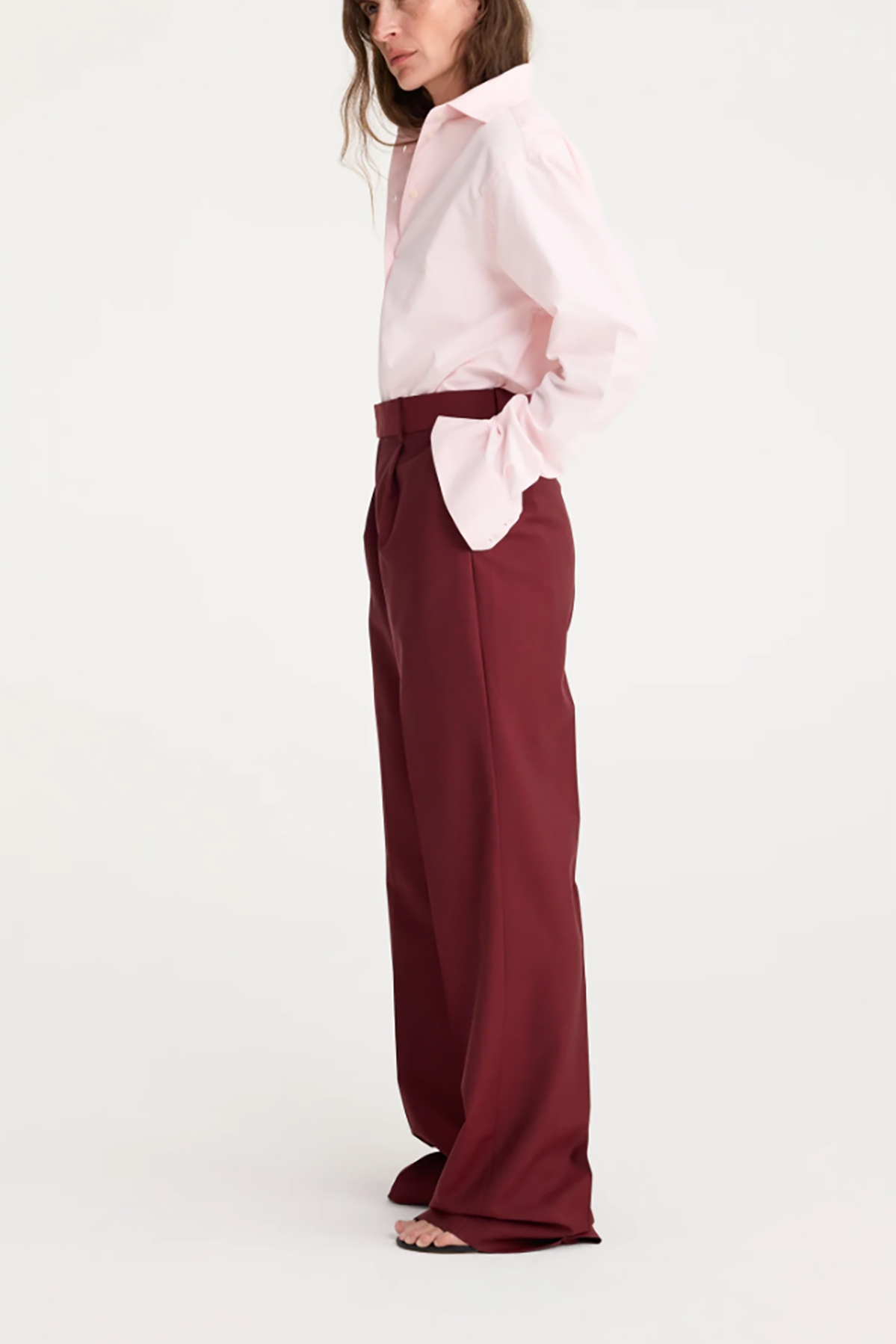 Róhe Wide Leg Single Pleated Tailored Trousers