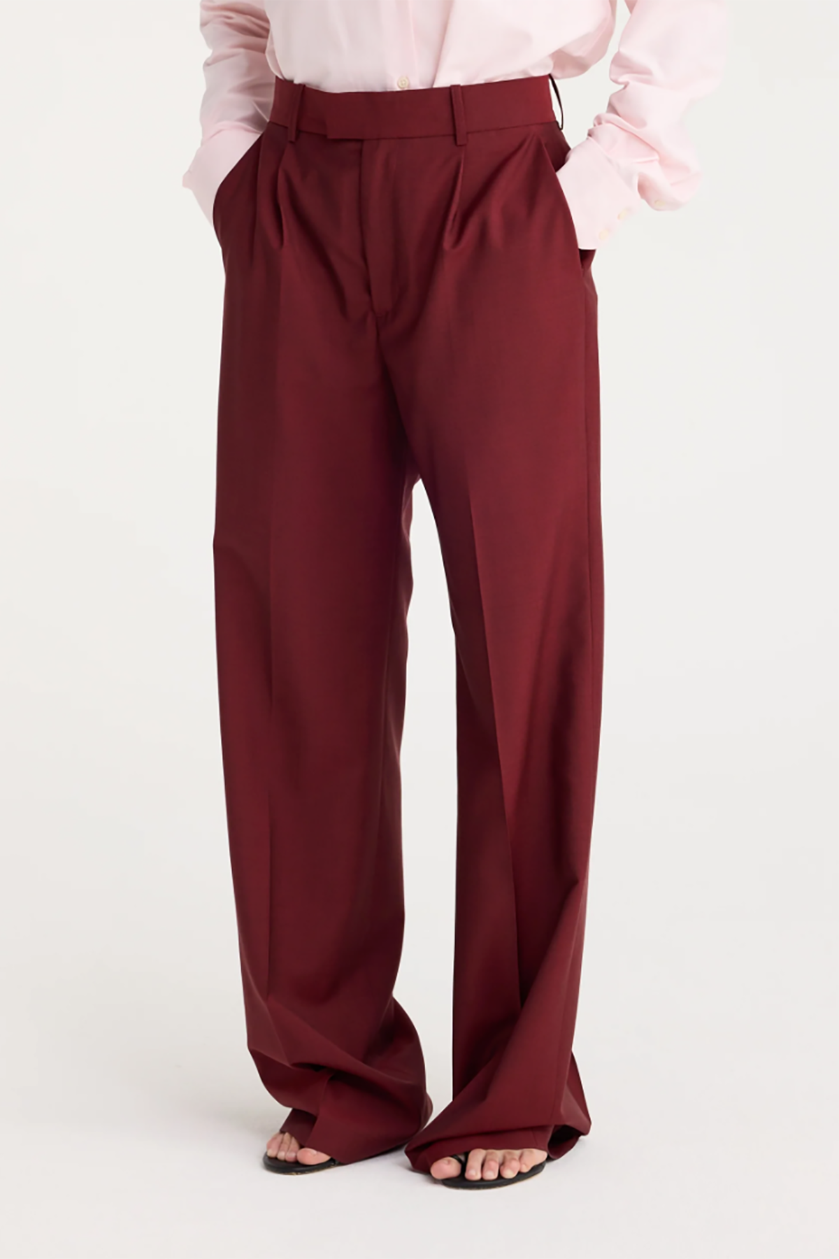 Róhe Wide Leg Single Pleated Tailored Trousers