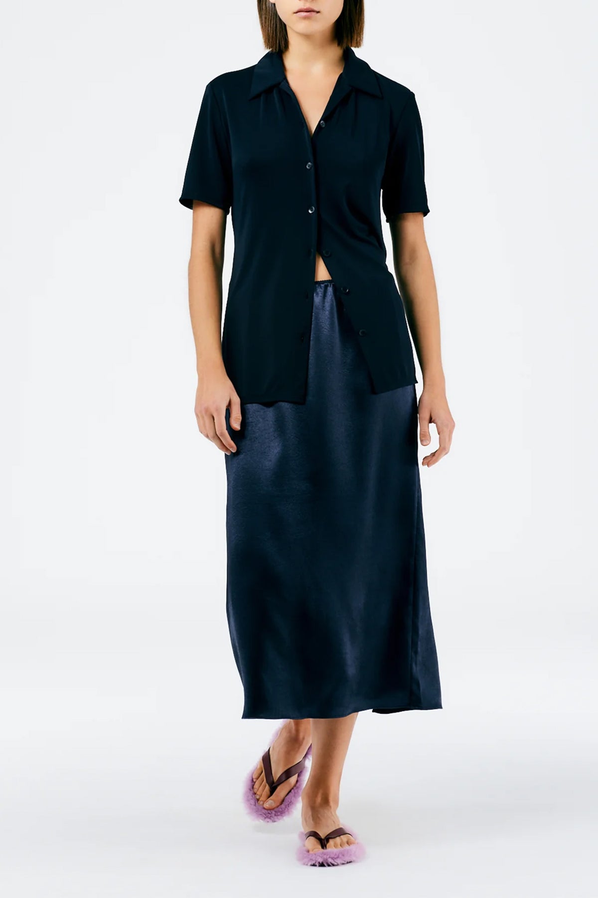 Tibi Summer Satin Slip Skirt