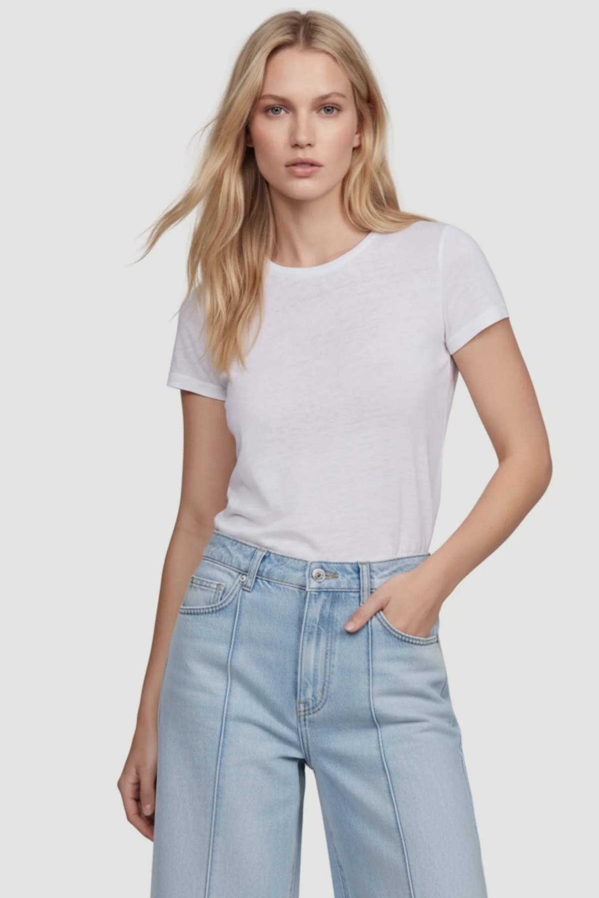 Majestic Filatures Stretch Linen S/S Crewneck