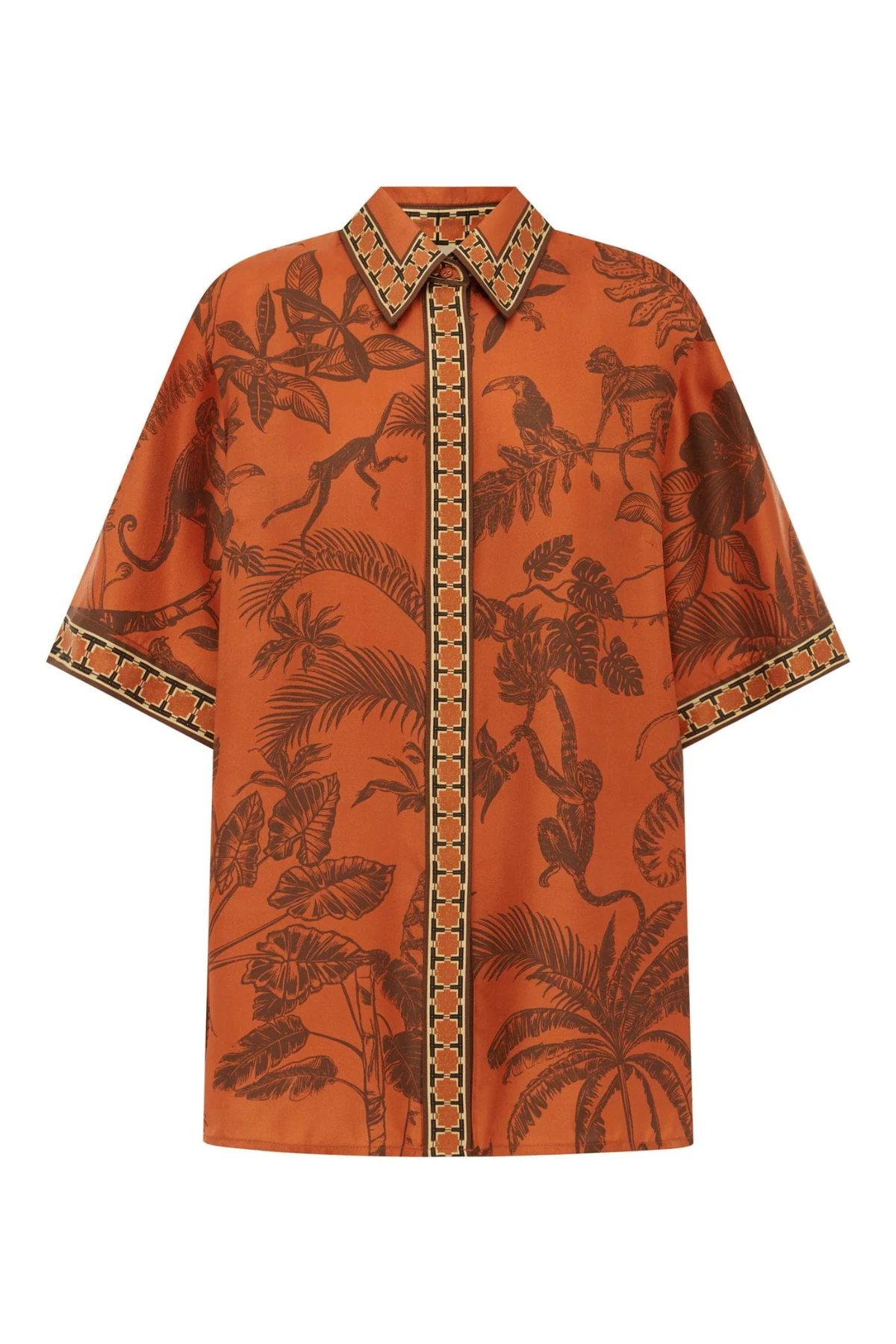 Chemise en soie ALEMAIS Monkey Dance