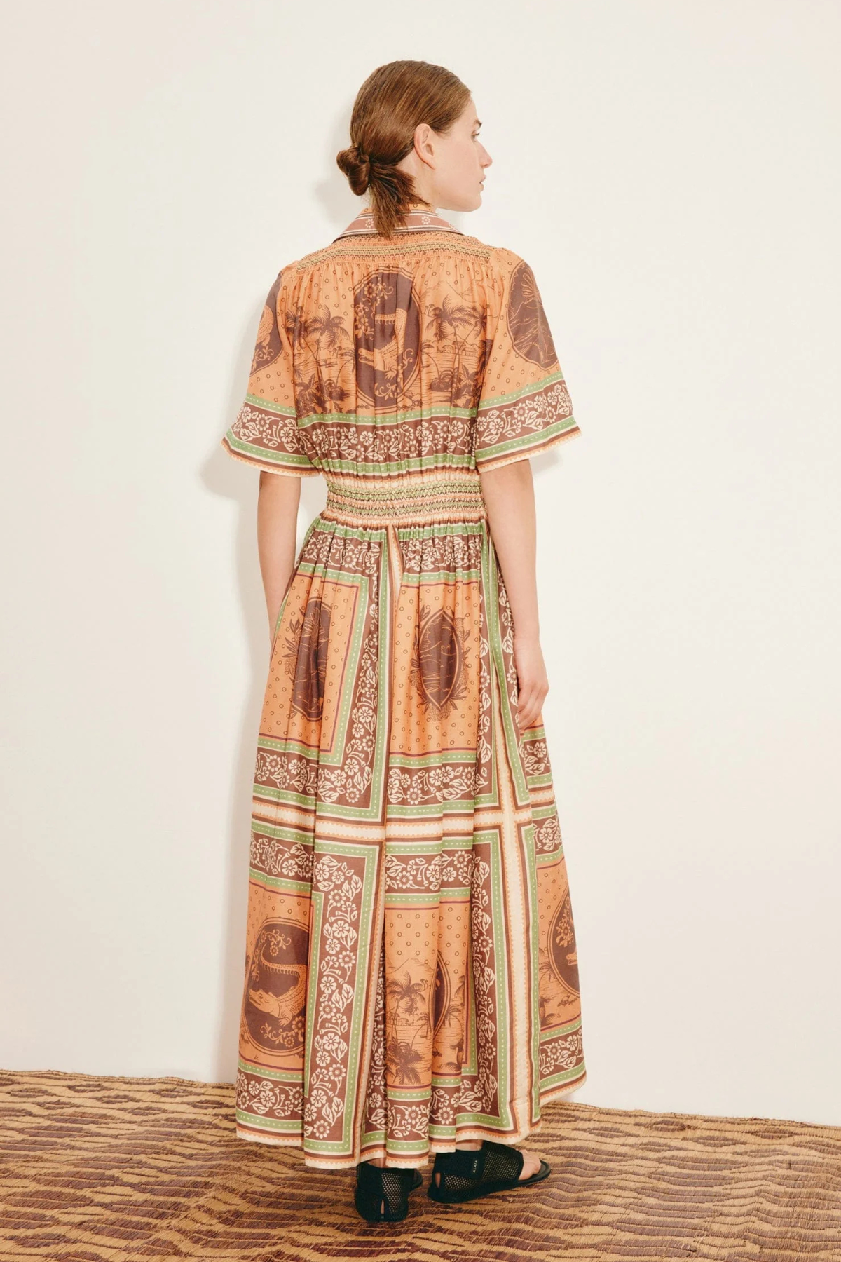 Alémais Alberta Smocked Shirtdress - Multi
