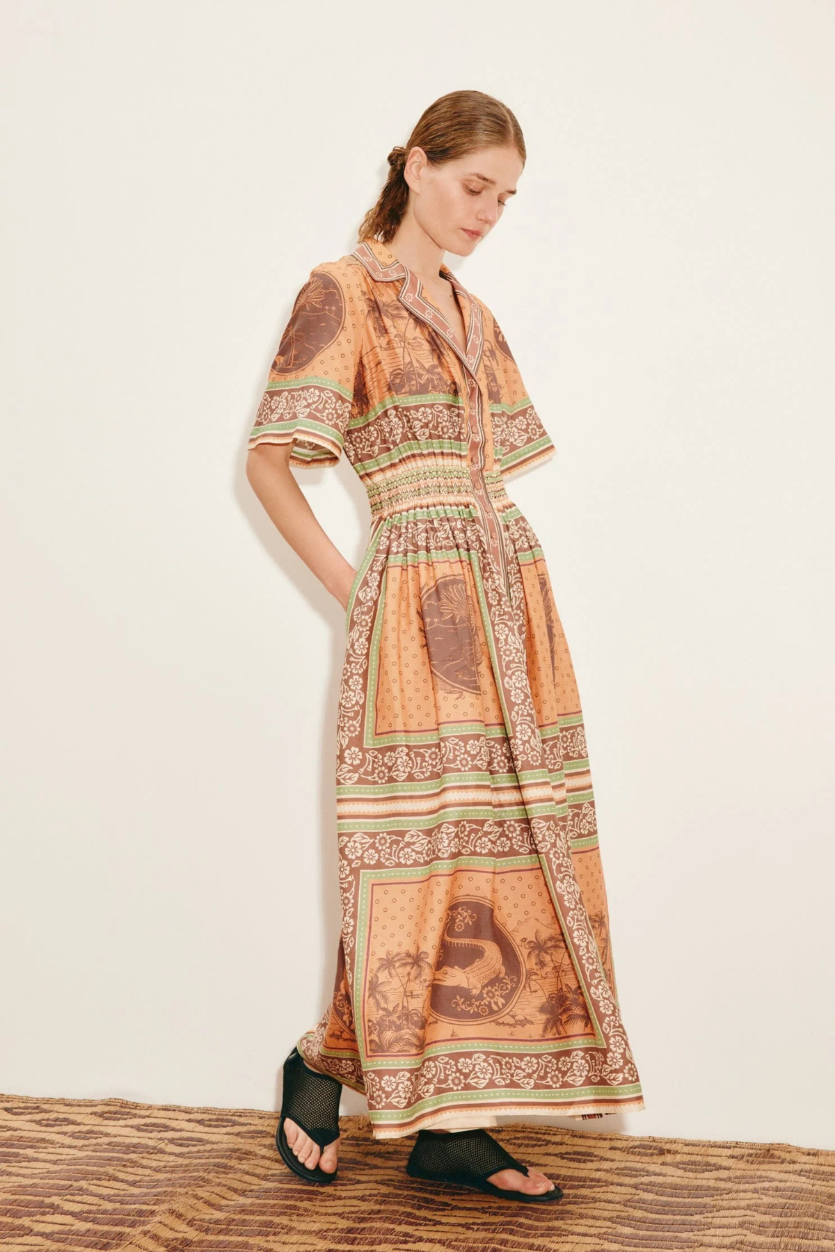 Robe-chemise smockée ALEMAIS Alberta