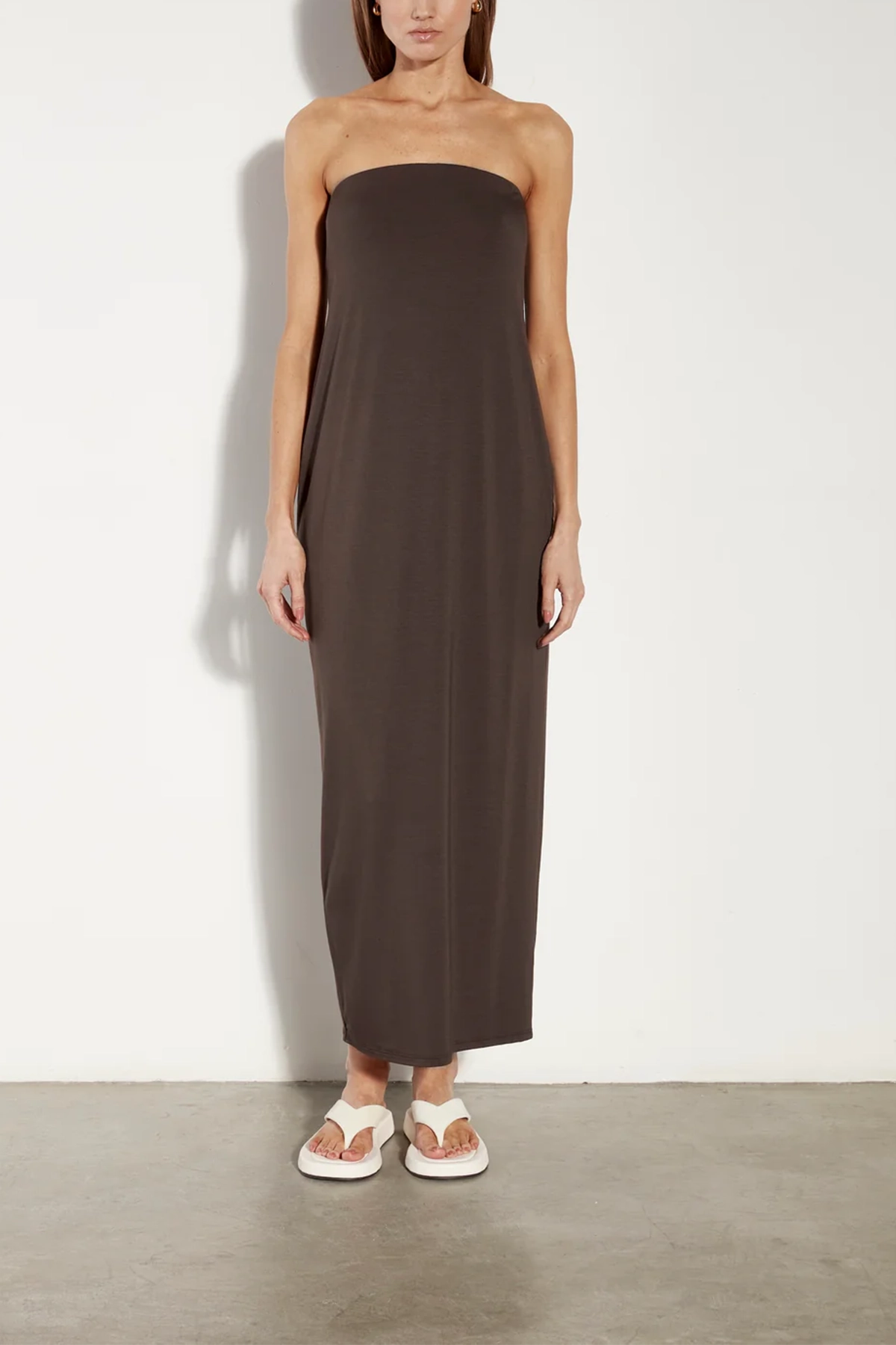 Enza Costa Luxe Knit Strapless Maxi Dress
