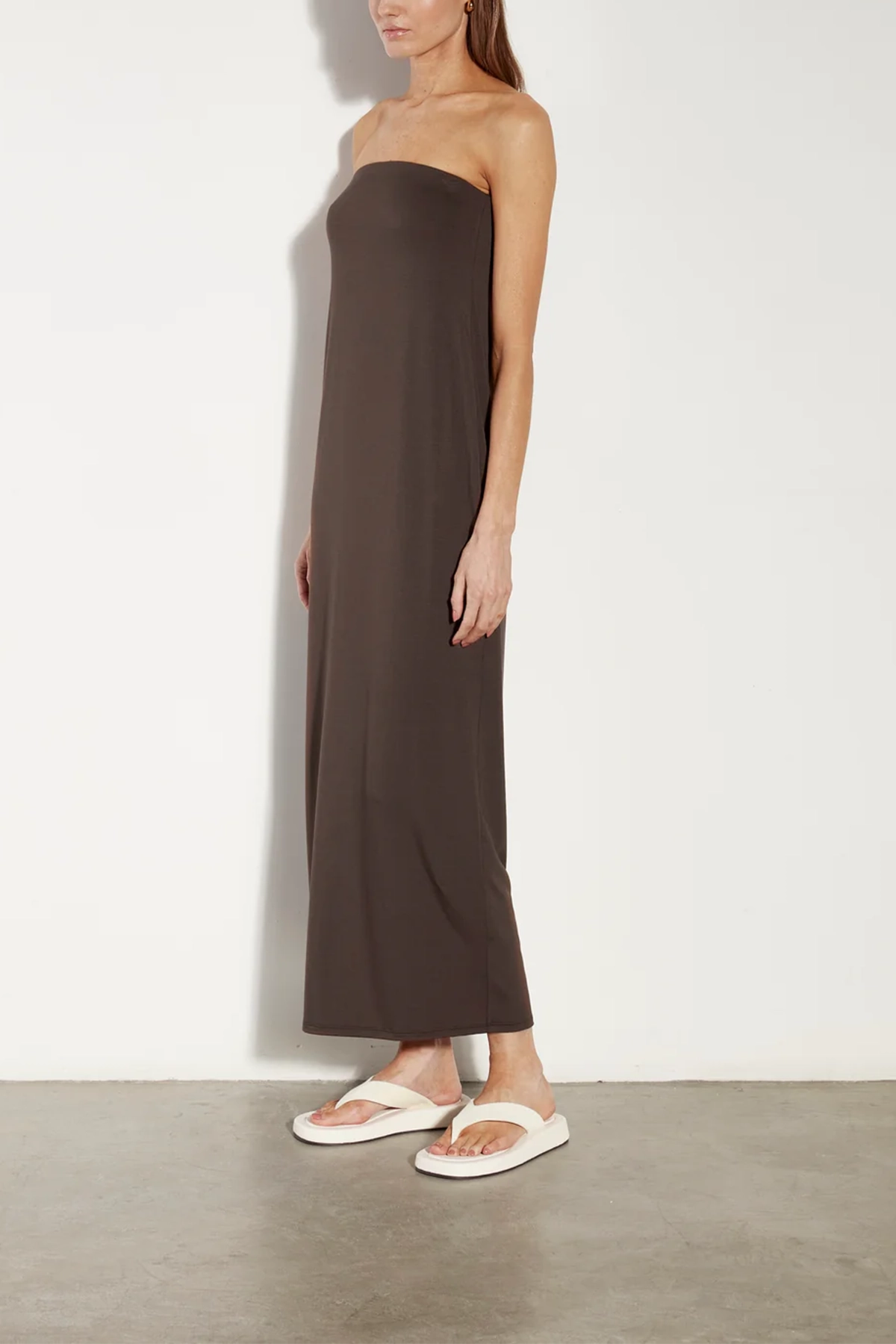 Enza Costa Luxe Knit Strapless Maxi Dress