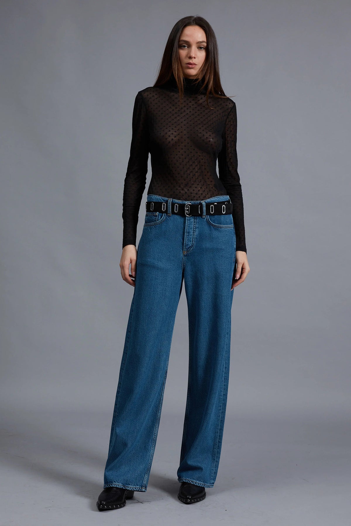 Rag & Bone Valencia Polka Dot Turtleneck