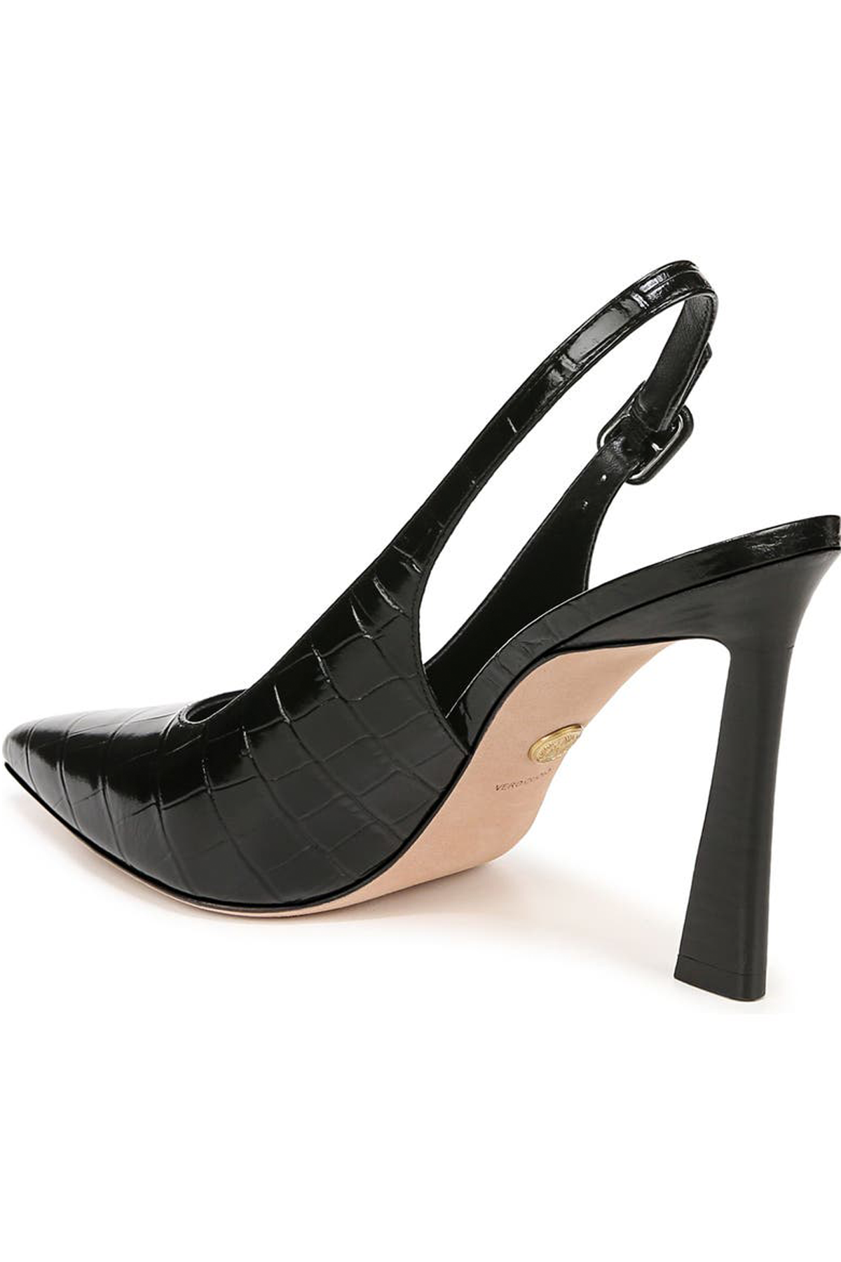 Veronica Beard Callie Croc-Embossed Slingback Pump