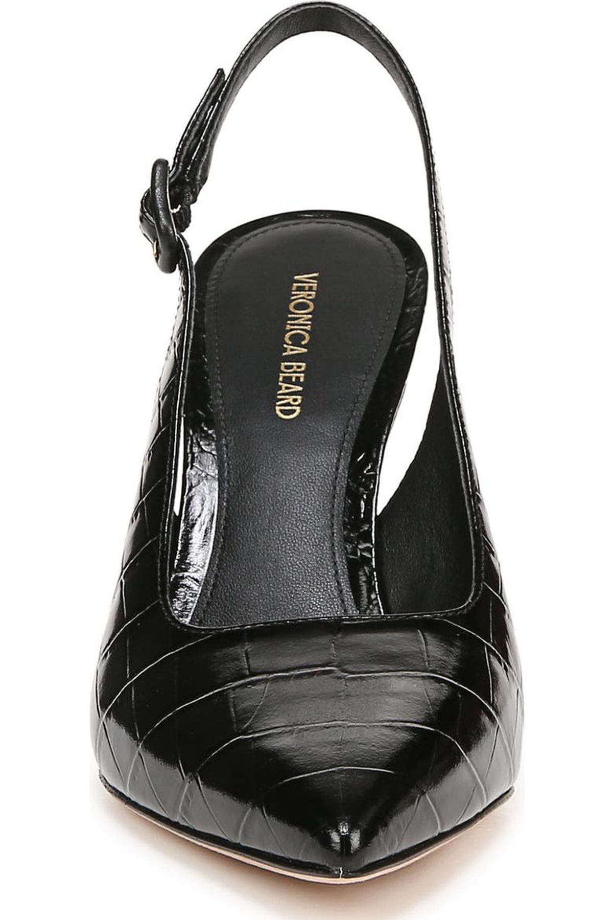 Veronica Beard Callie Croc-Embossed Slingback Pump