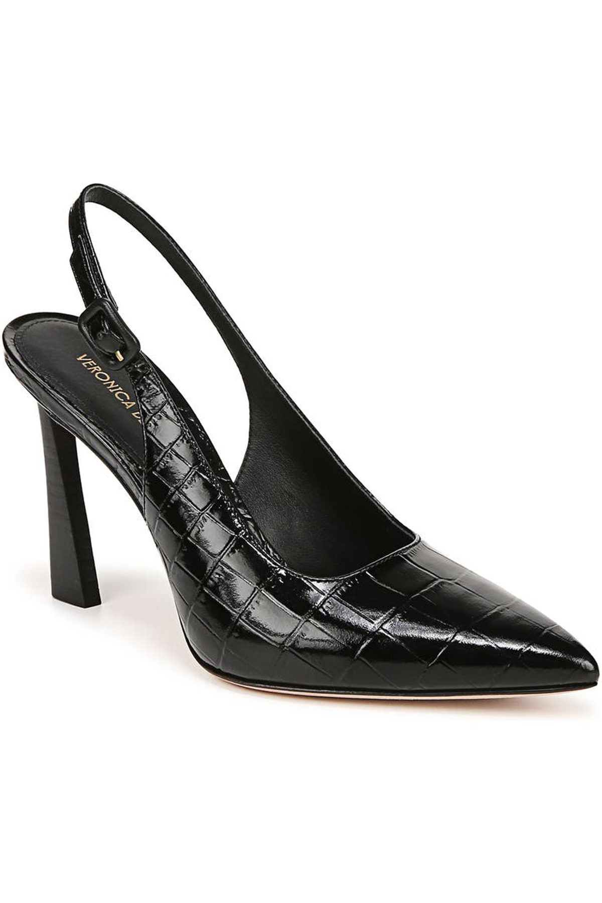 Veronica Beard Callie Croc-Embossed Slingback Pump