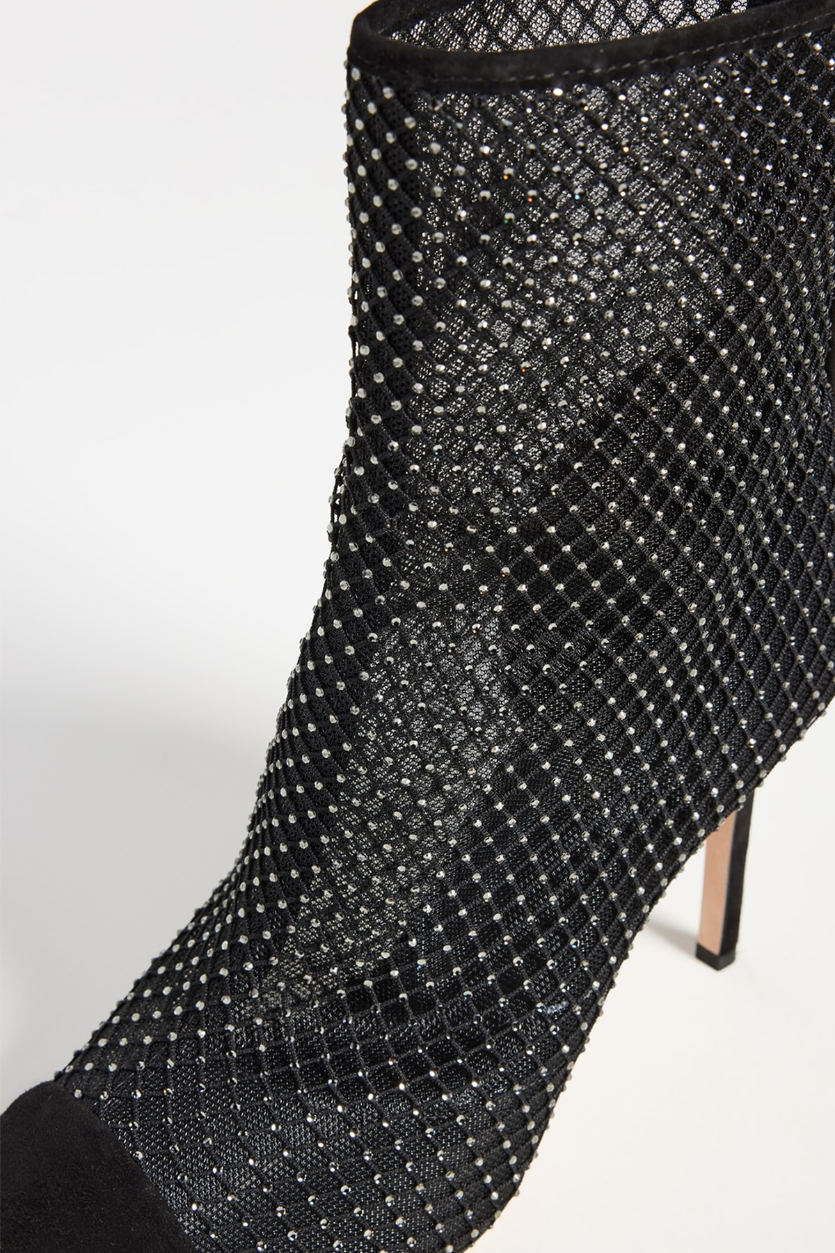 Veronica Beard Lisa Cap-Toe Mesh Mid-Heel Bootie