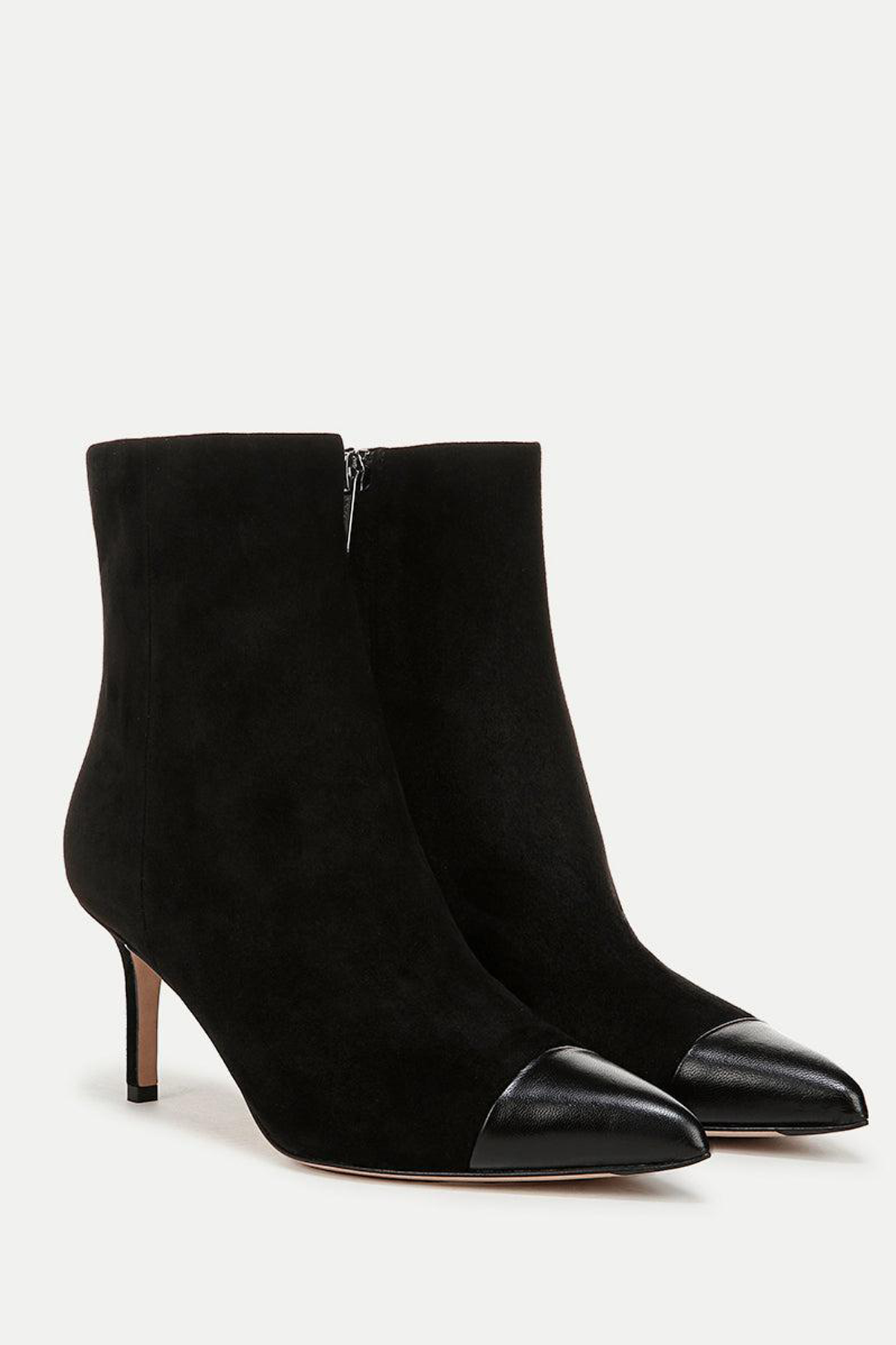 Veronica Beard Lisa Cap-Toe Mid-Heel Bootie