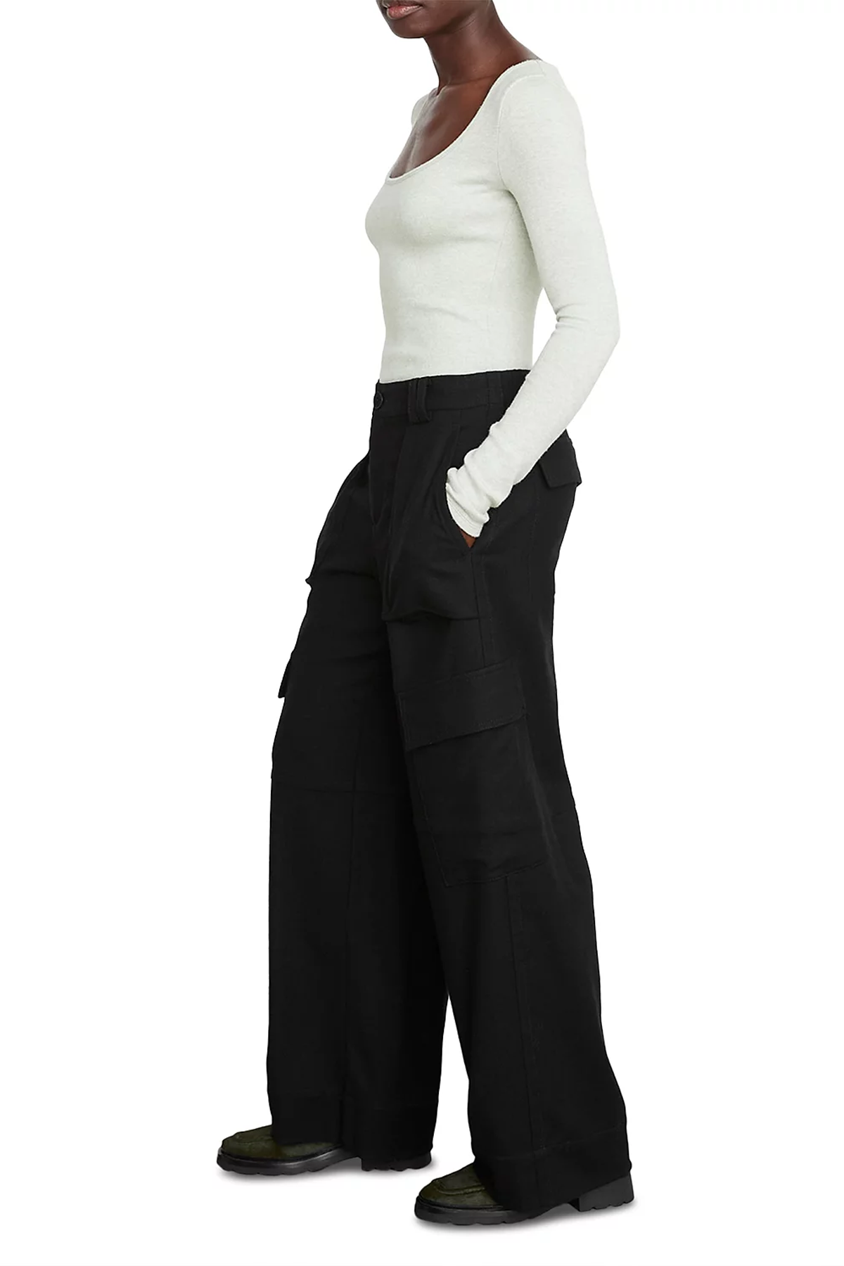 Vince Flannel Wide Leg Raver Pant