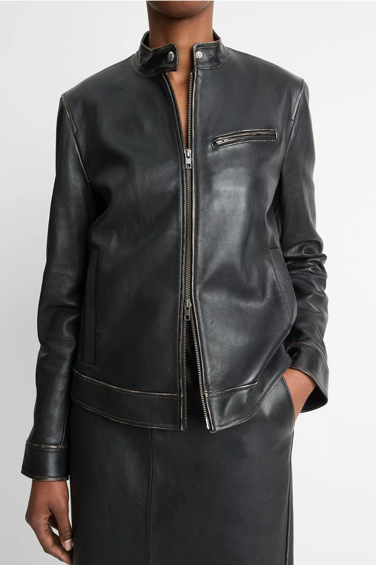 Vince Leather Moto Jacket