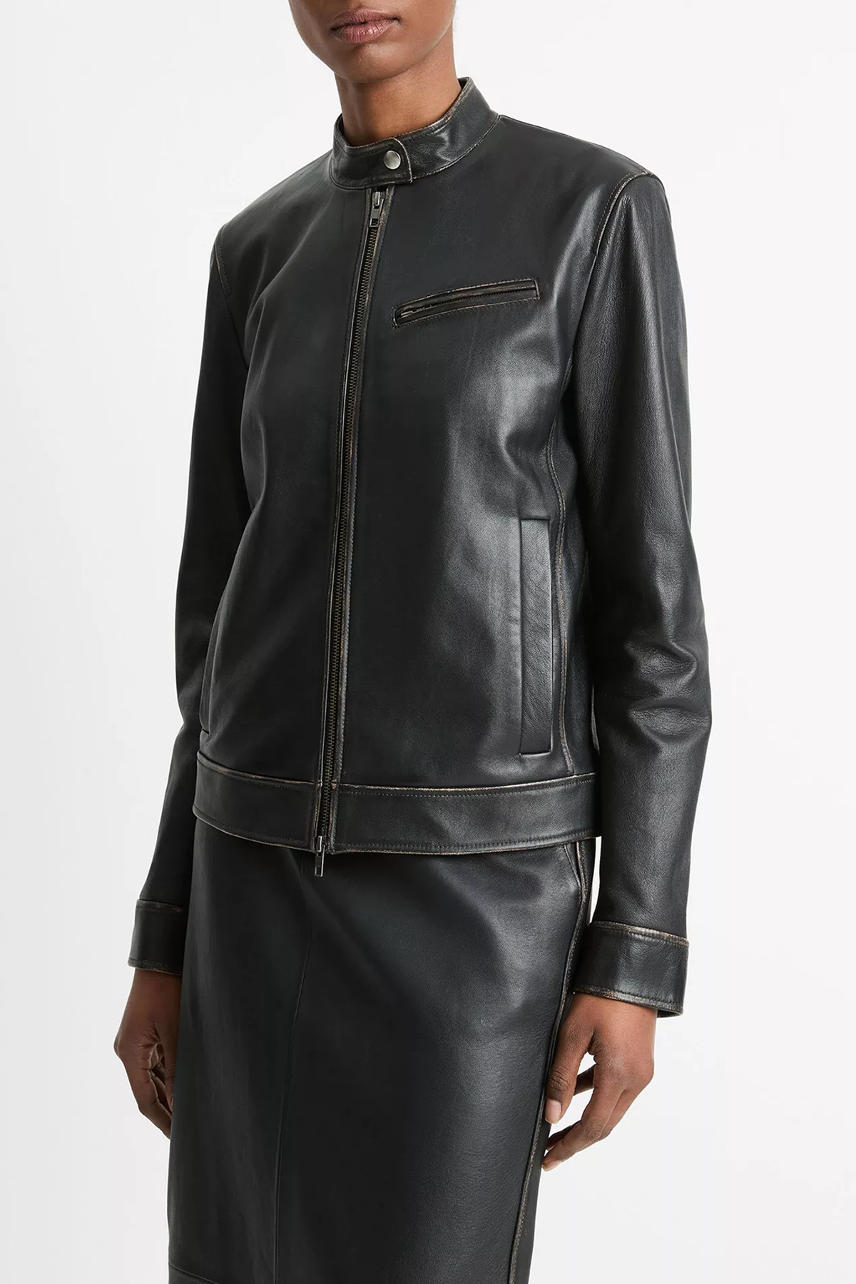 Vince Leather Moto Jacket