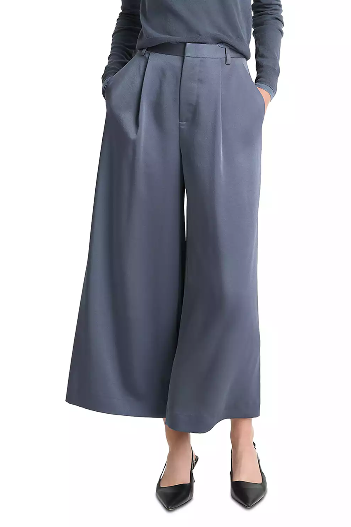 Vince Mid Rise Satin Culotte