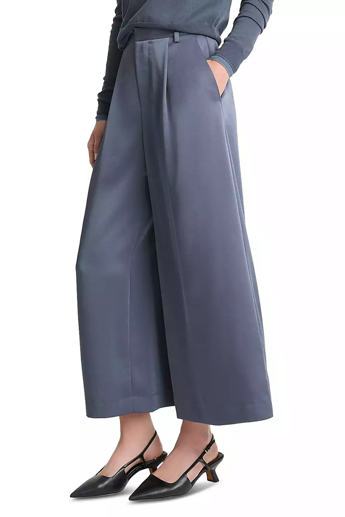 Vince Mid Rise Satin Culotte