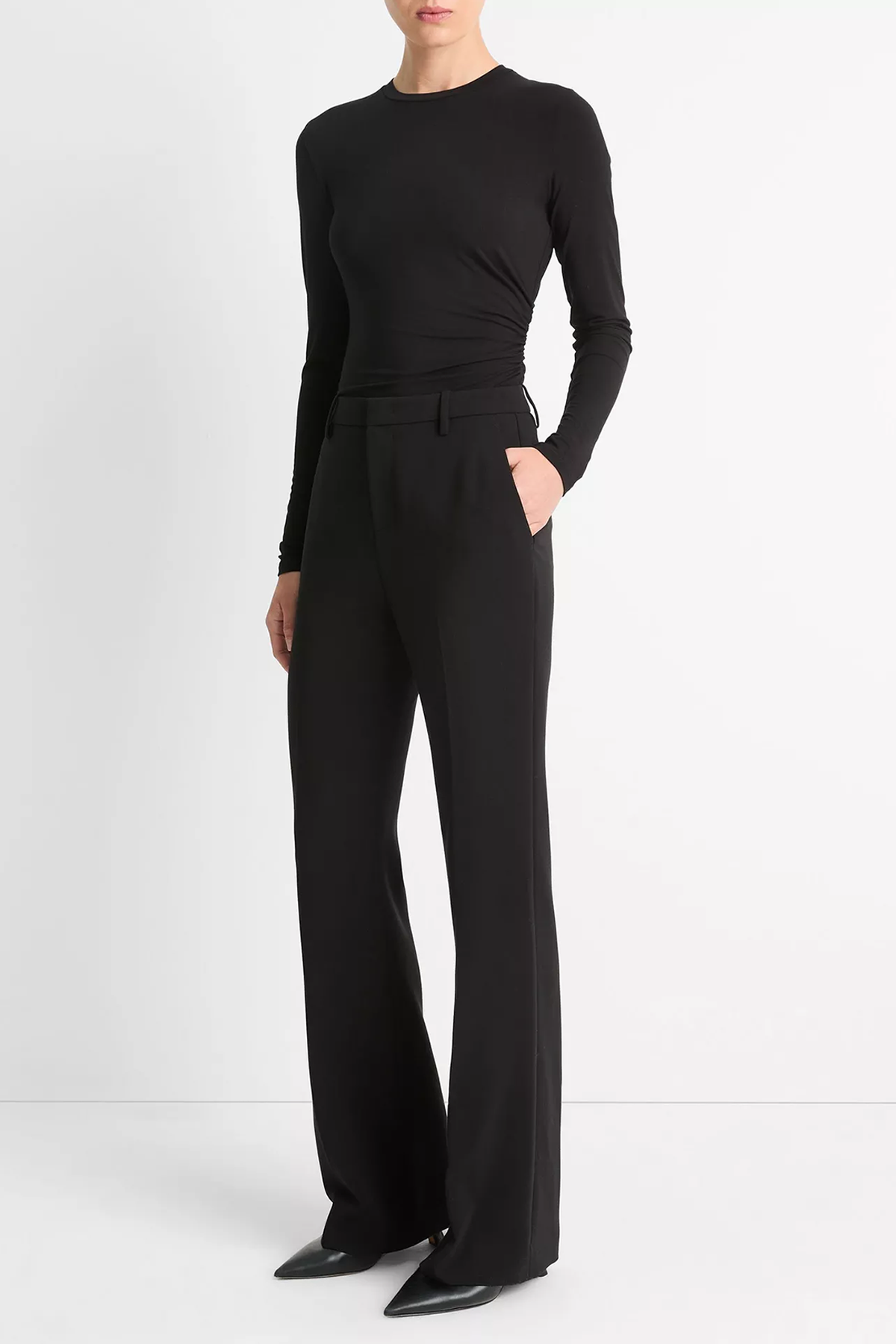 Vince Mid Rise Tailored Flare Pant