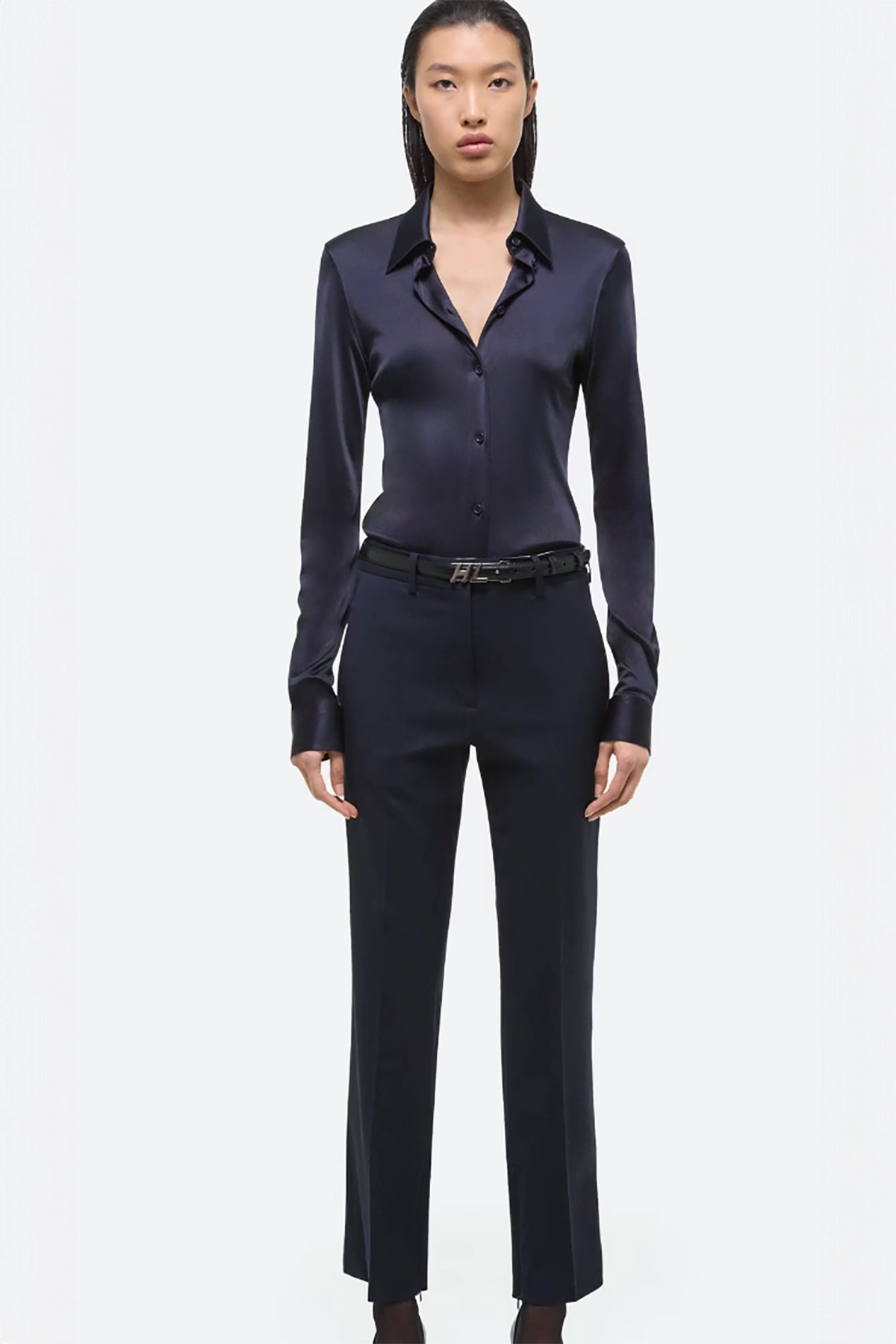 Helmut Lang Slim Virgin Wool Trouser