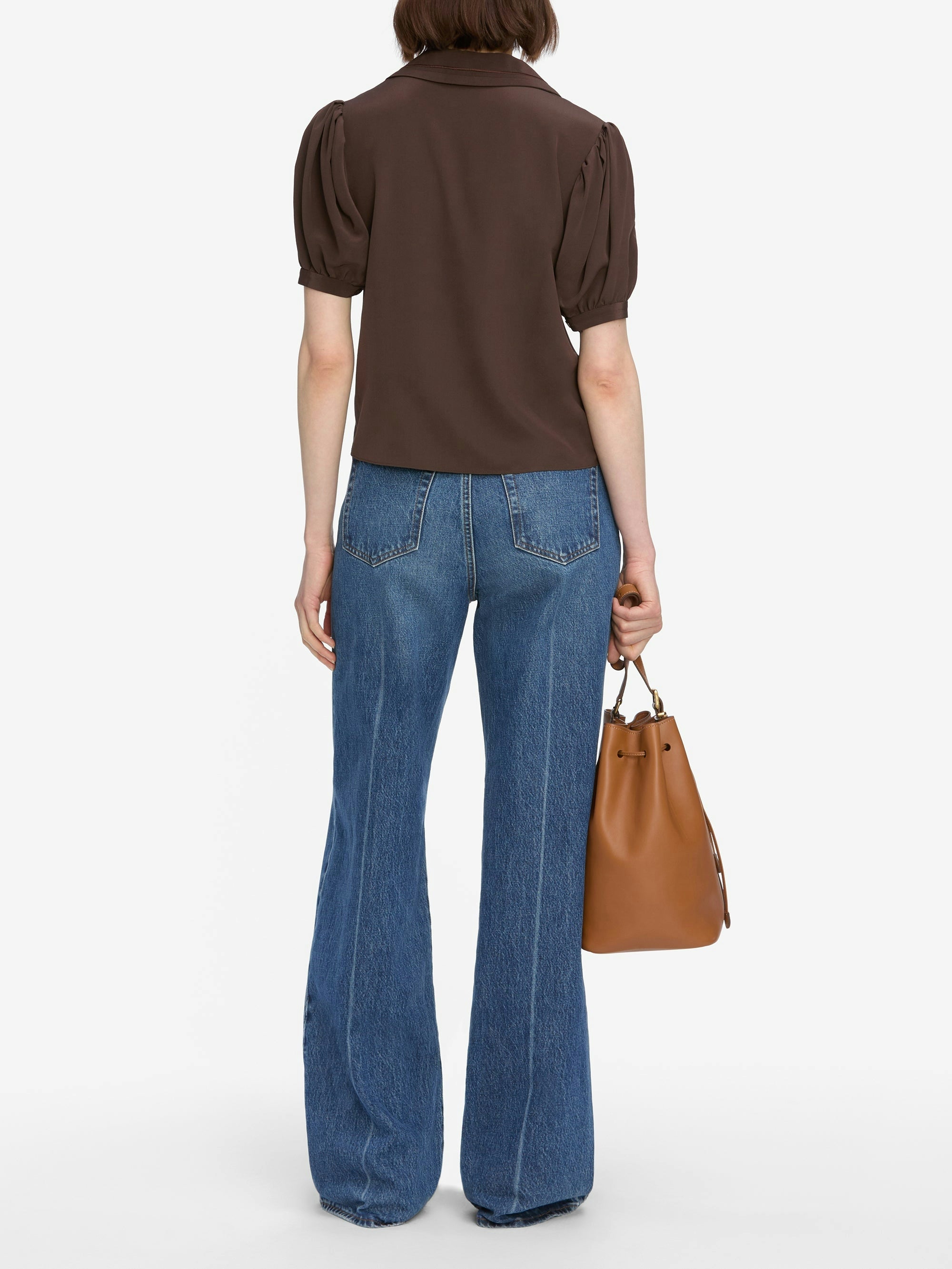 Frame The Silk Prim Short Sleeve Blouse