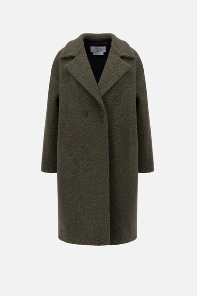 Harris Wharf Dropped Shoulder D.B. Coat Bouclé