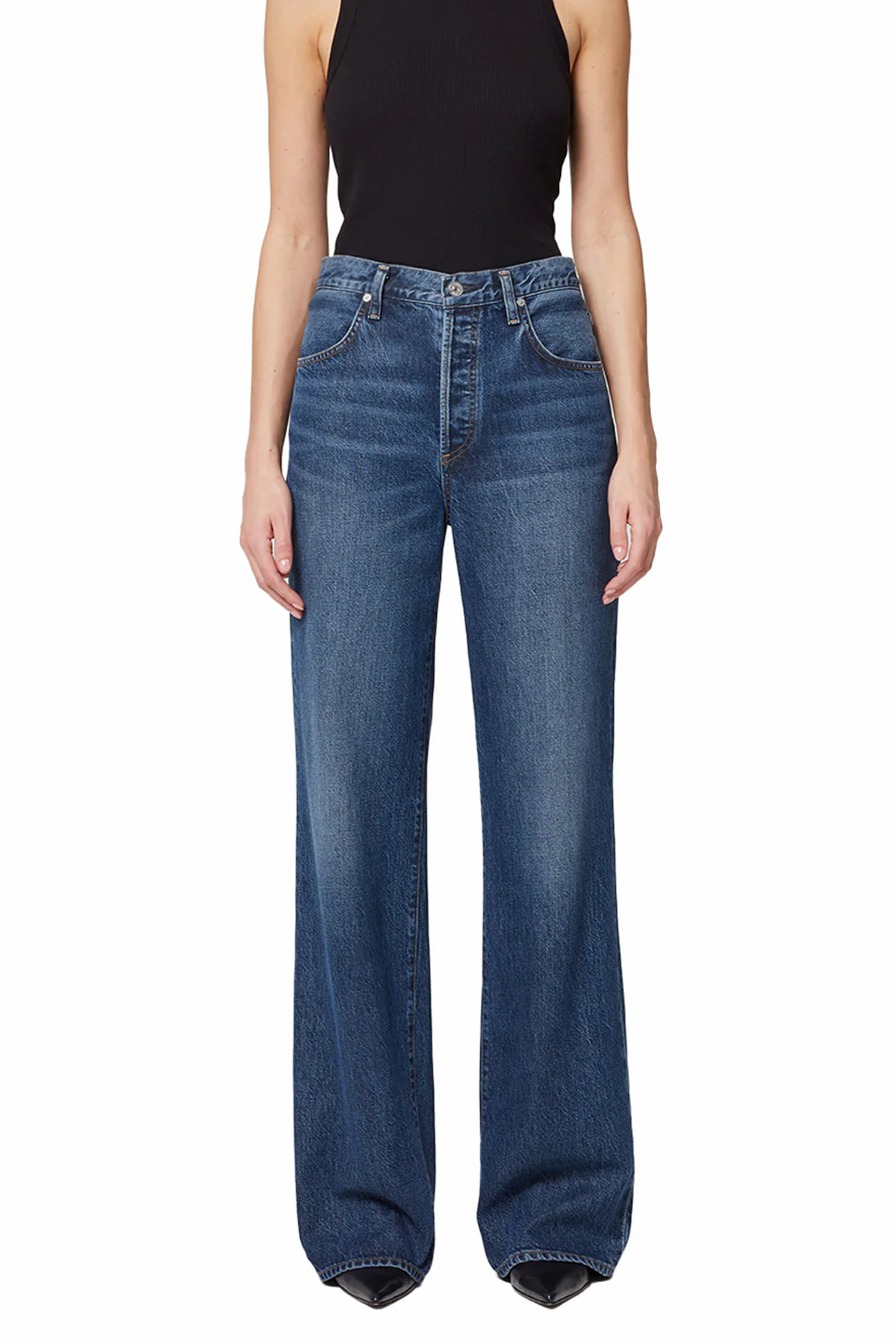 Citizens of Humanity Annina 33" High Rise Wide Jeans