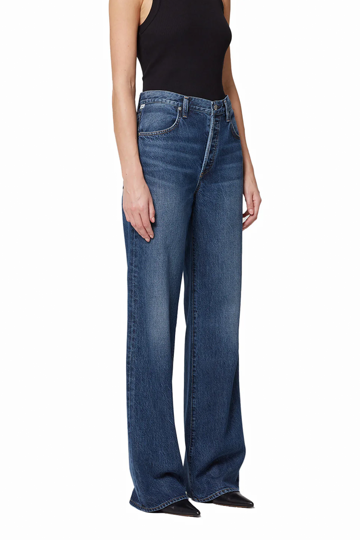 Citizens of Humanity Annina 30" High Rise Wide Jeans