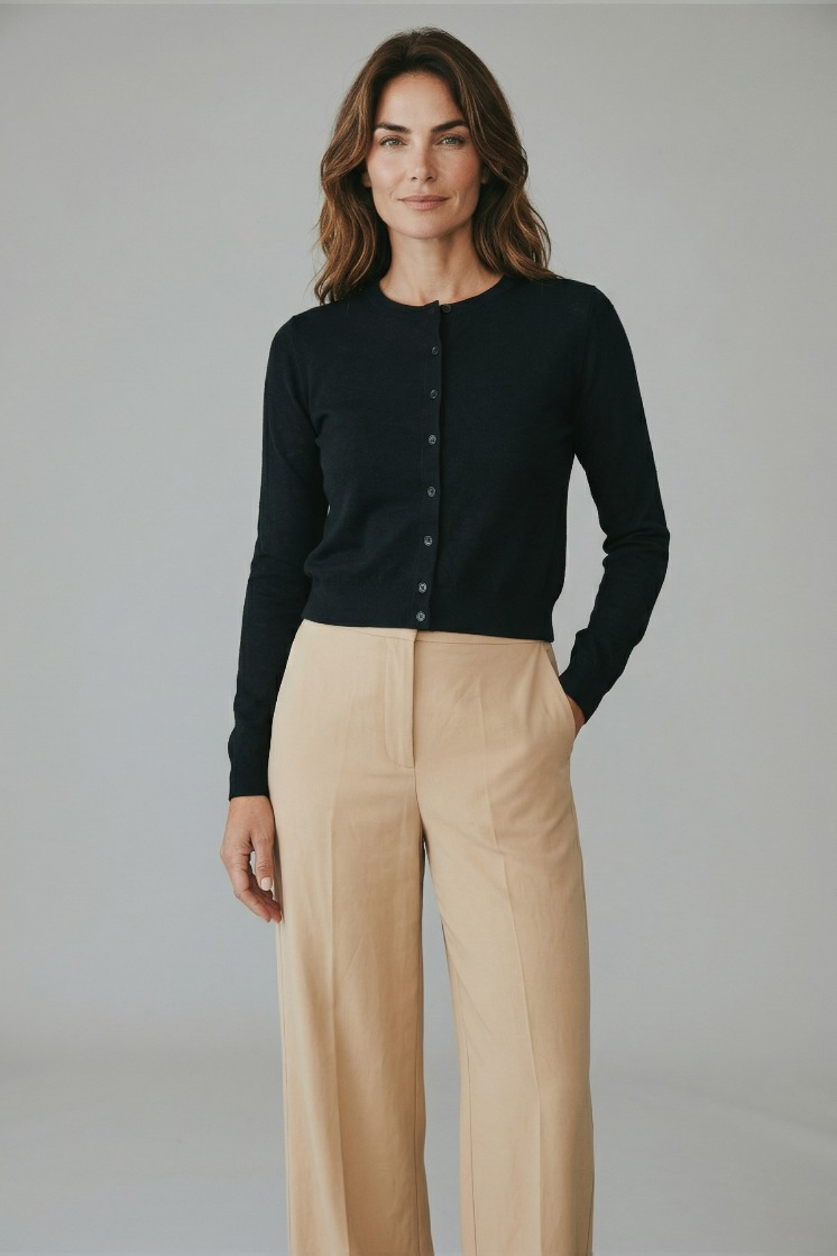 White + Warren Linen Blend Cardigan