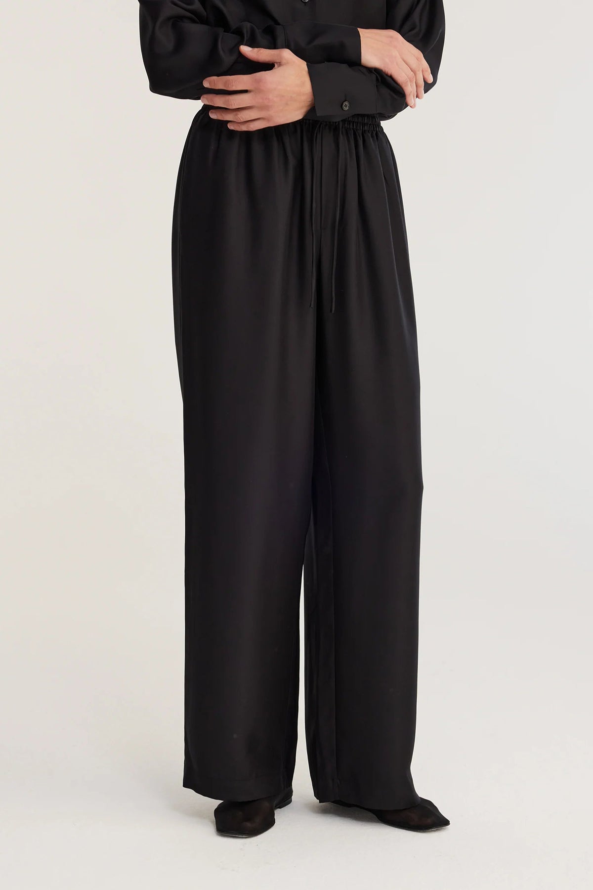 Róhe Wide Leg Silk Trousers