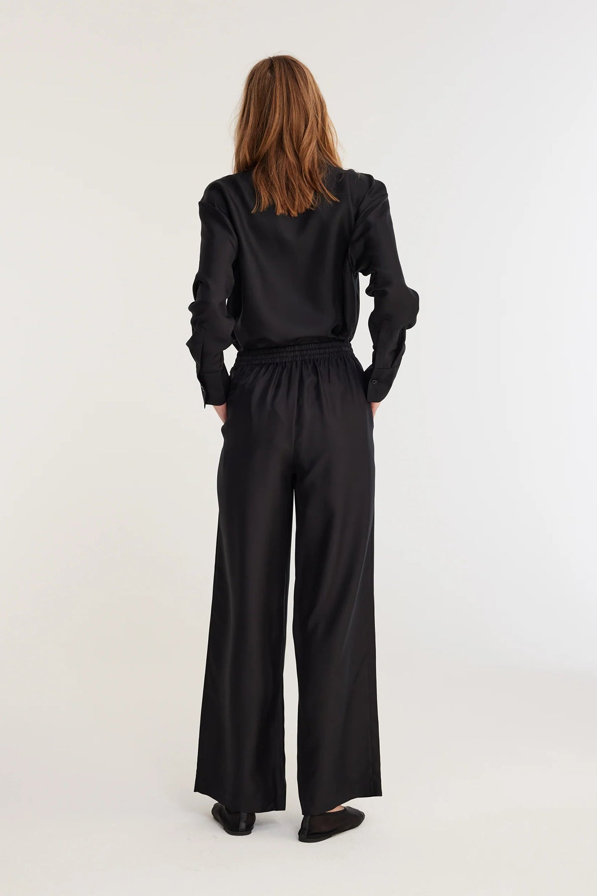 Róhe Wide Leg Silk Trousers