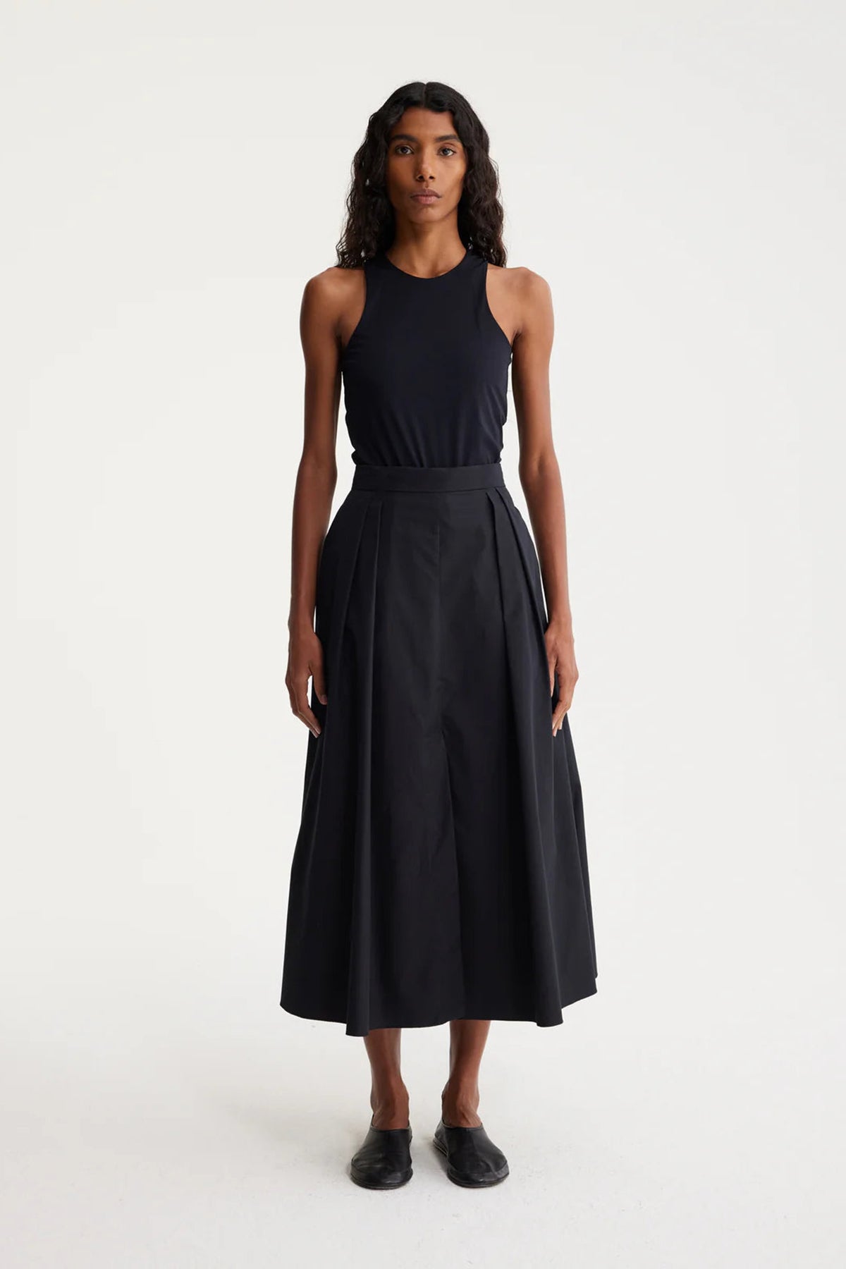 Róhe Wide Poplin Skirt