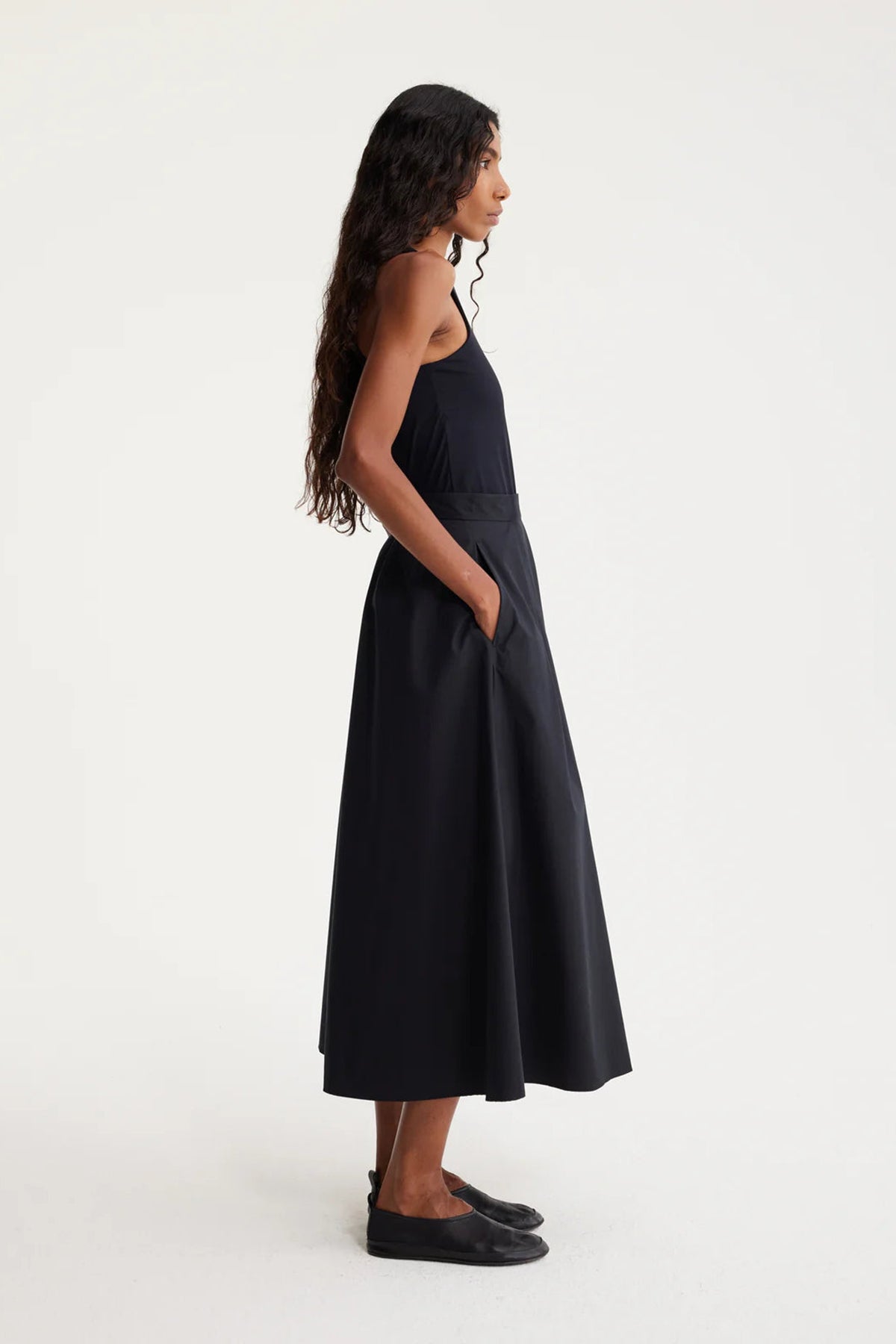 Róhe Wide Poplin Skirt