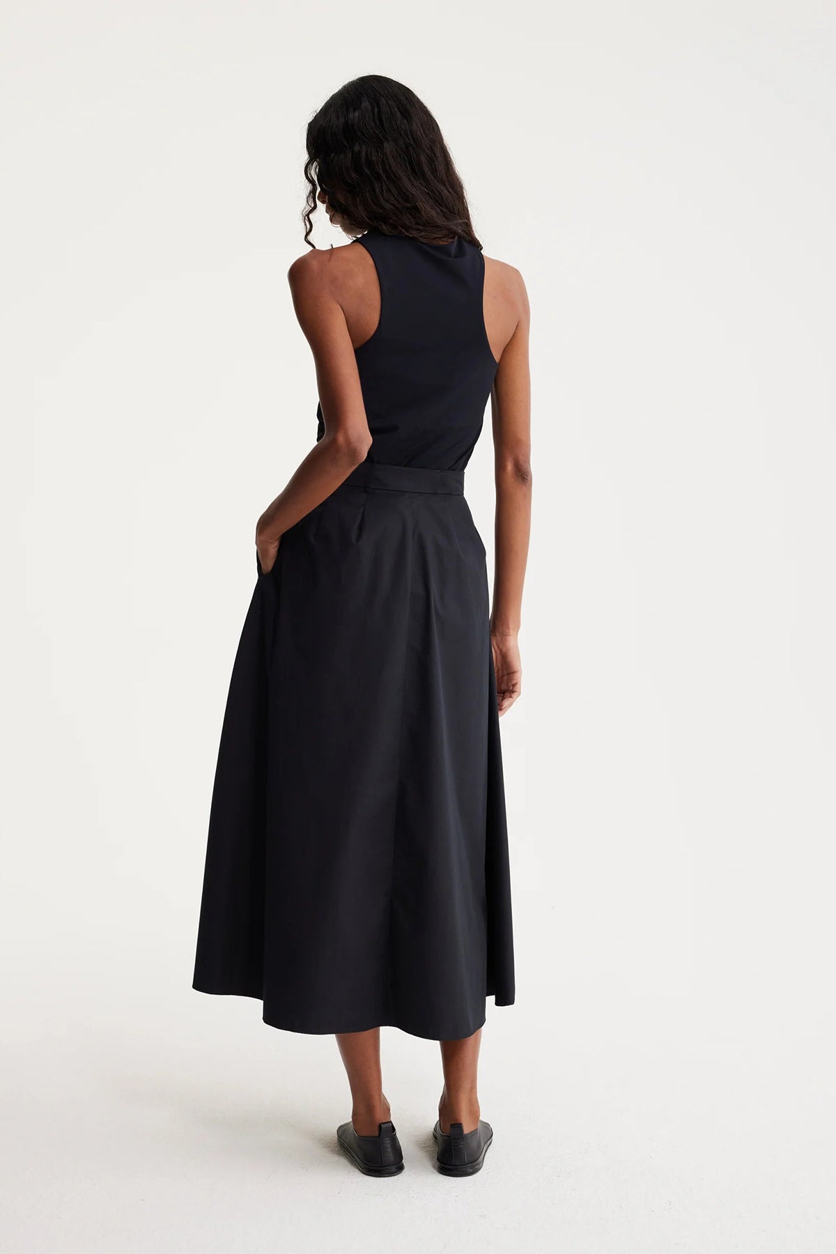 Róhe Wide Poplin Skirt