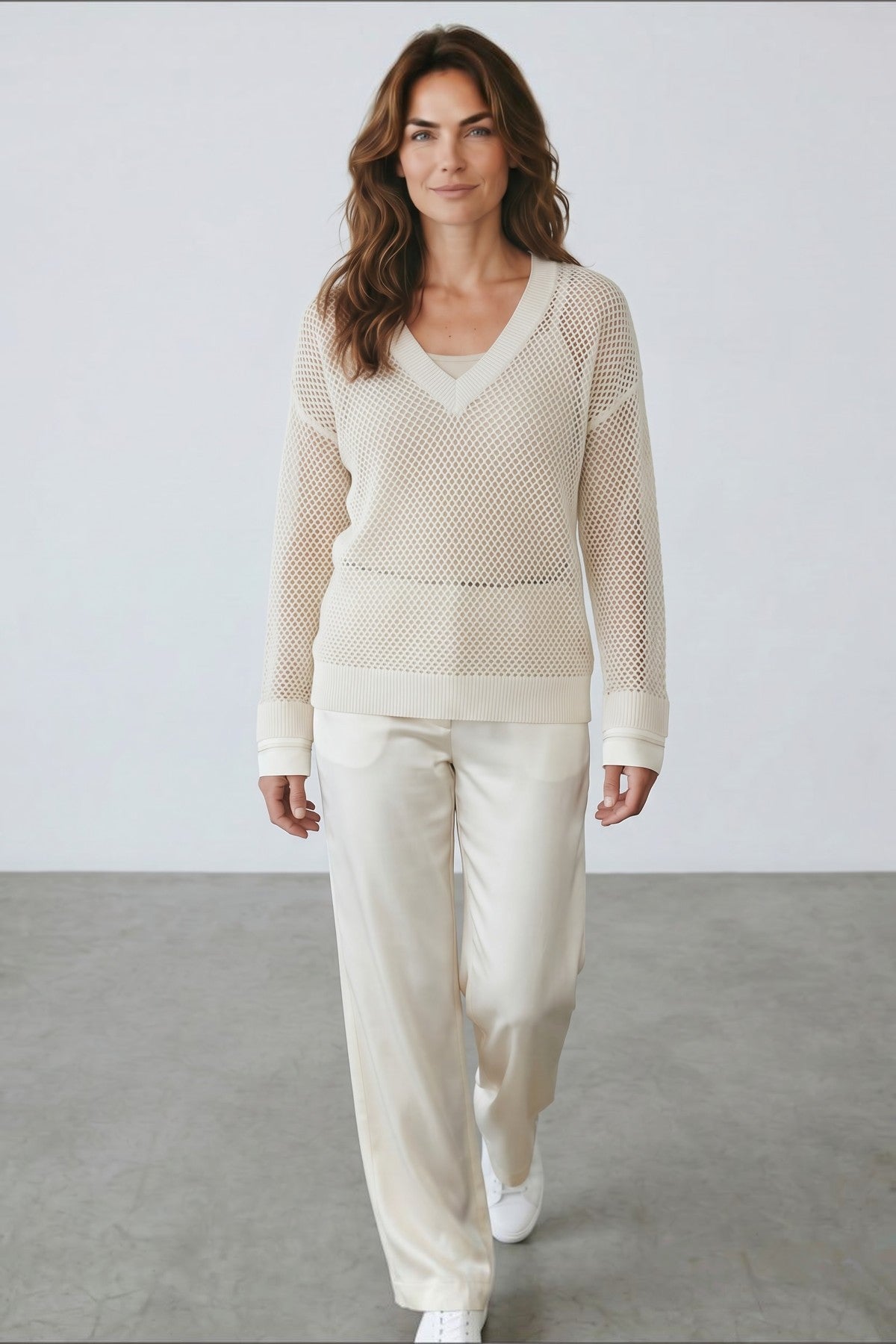 Fabiana Filippi Sweater With Lustrous Viscose - Butter