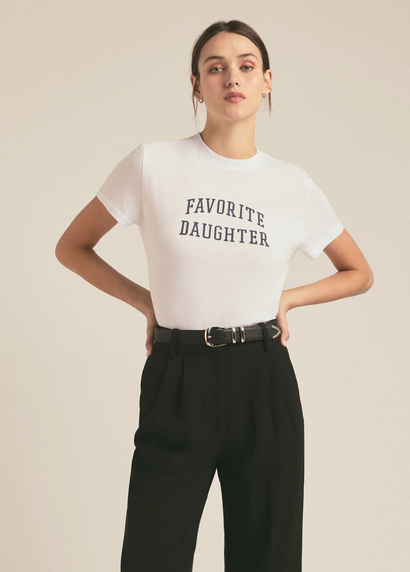 Favorite Daughter Cropped Collegiate Tee