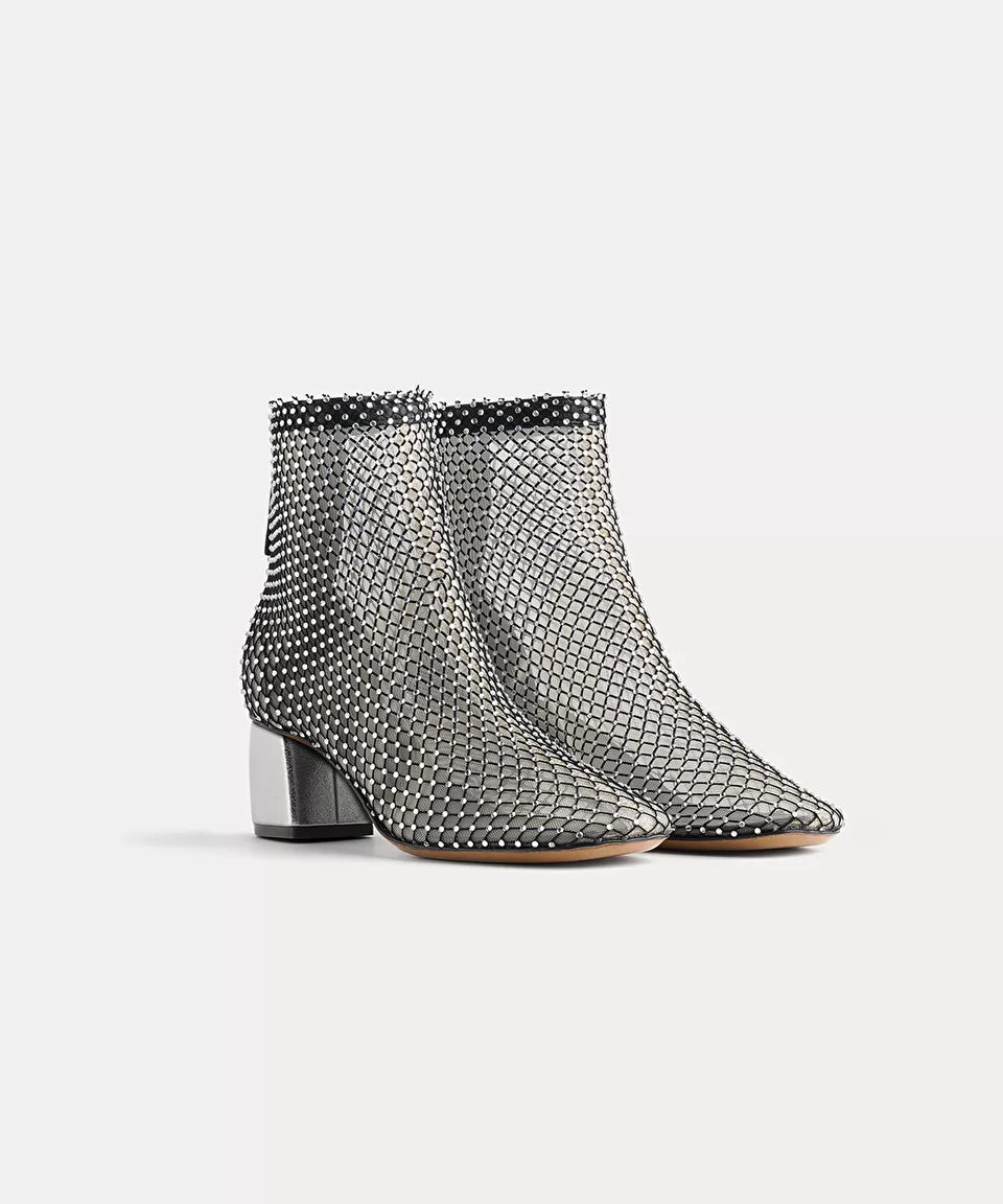 Forte Forte Strass Mesh Ankle Boots