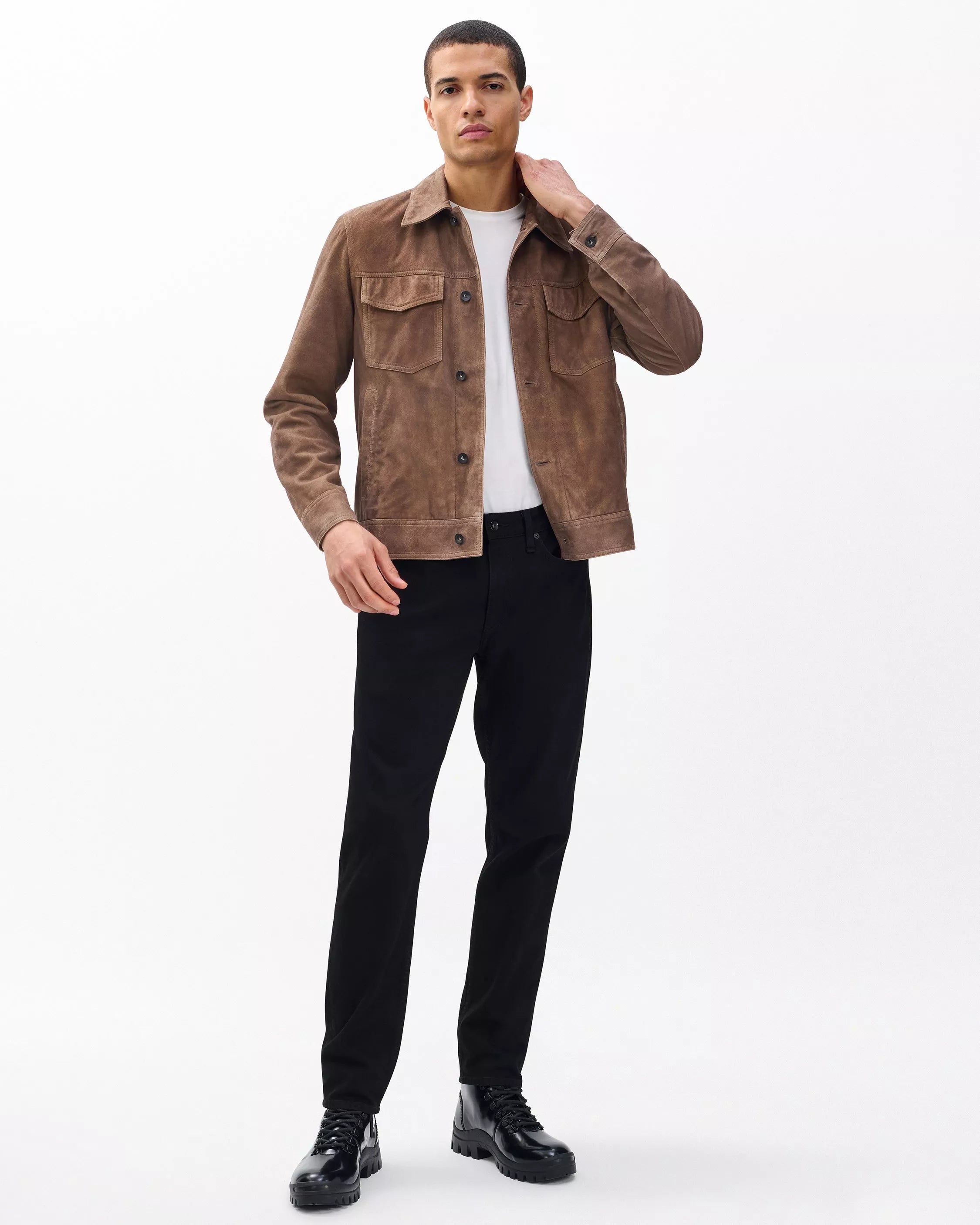 Chaqueta de camionero de ante rb para hombre de Rag &amp; Bone