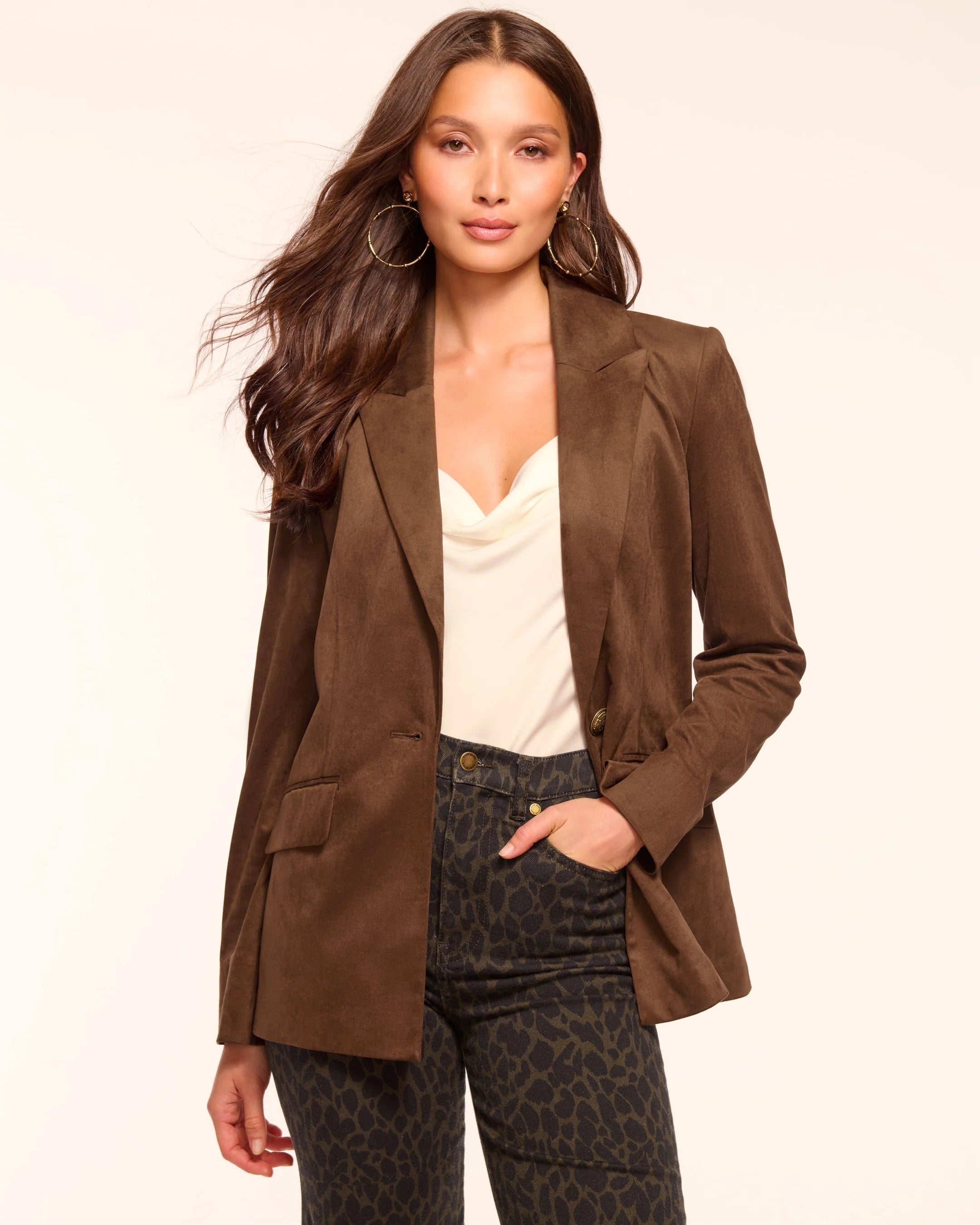 Ramy Brook Marilyn Faux Suede Blazer